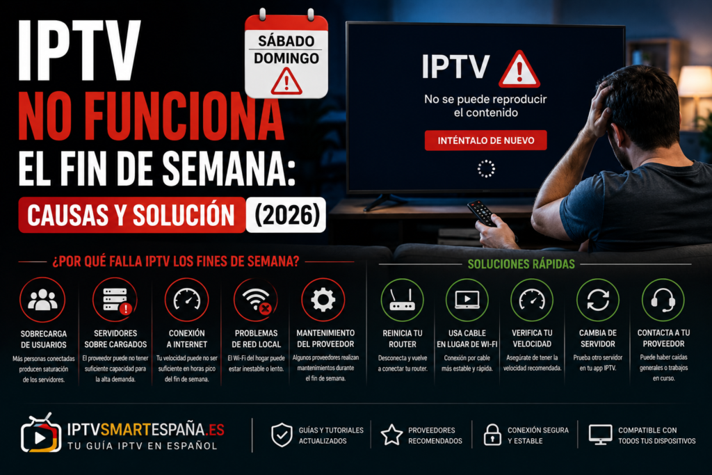 iptv no funciona fin de semana"